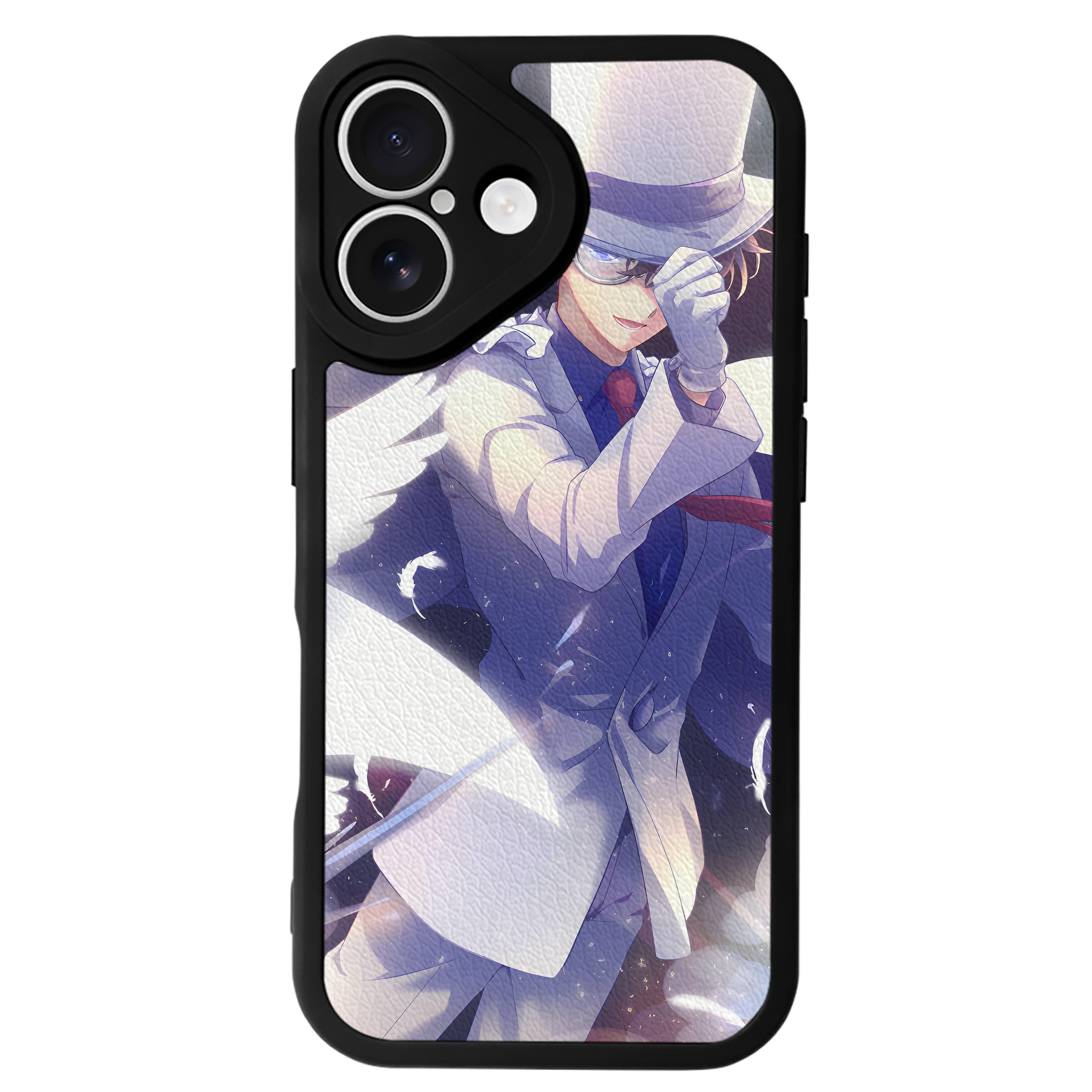 （画像用） 名探偵コナン Detective Conan 【iPhone 16シリーズ対応】シリコンスマホケース（レザー調） 材質：シリコン